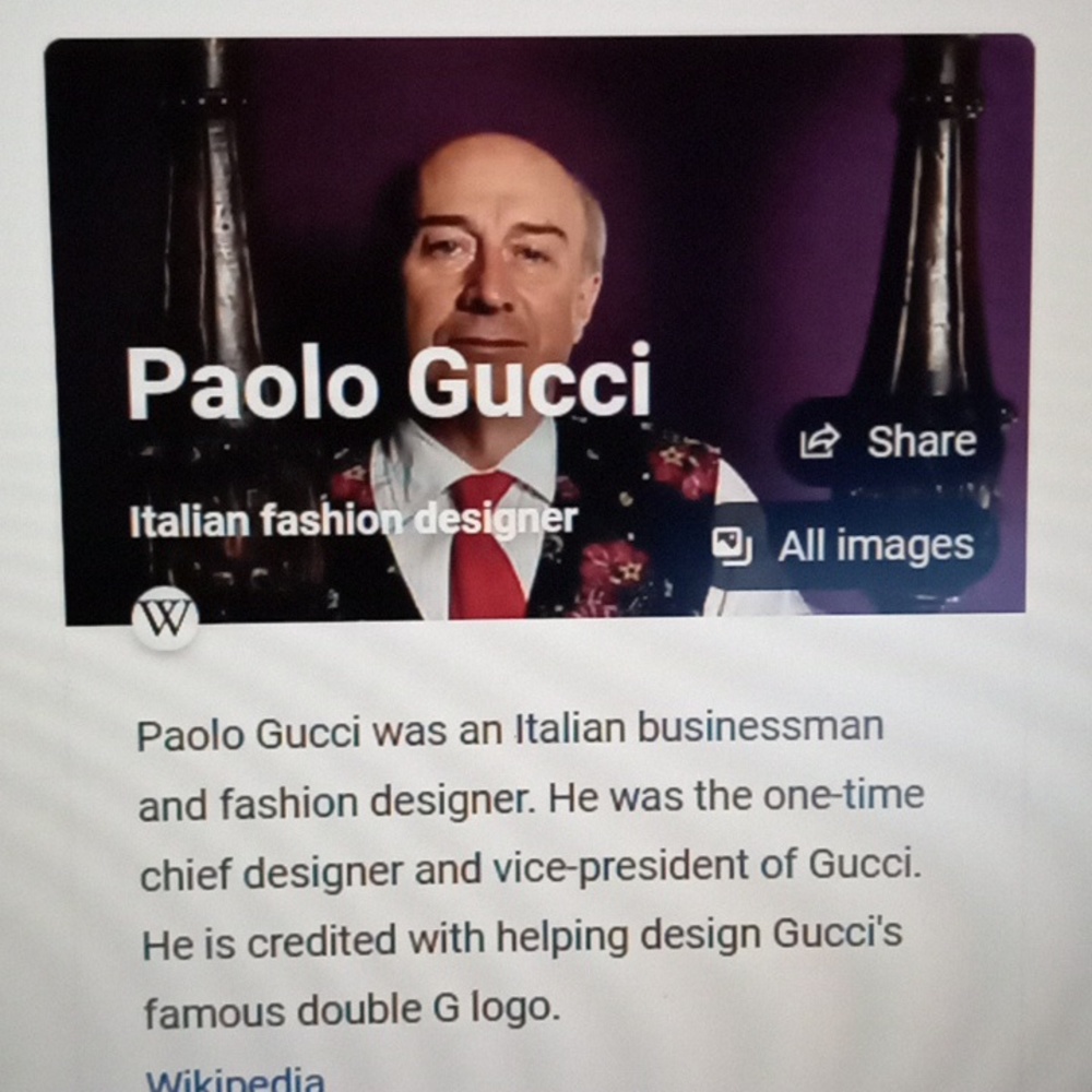 Tie By Paolo Gucci (Gucci bag Included) - Picture 6 of 9